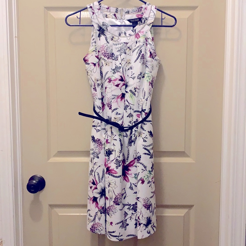 Floral White House Black Market Dress